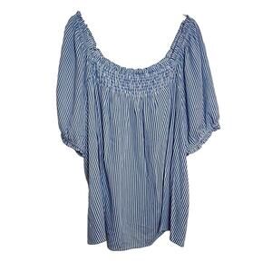 Torrid Blissful Blue Gauze Smocked Yoke Top, NWT, 4X